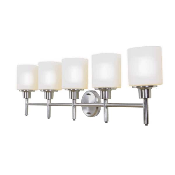 Aubrey 5-Light Satin Nickel Vanity Light