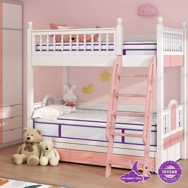 Purple 12 in. Medium Firm Memory Foam Hybrid 5-Zone Innerspring European Top Queen Mattress