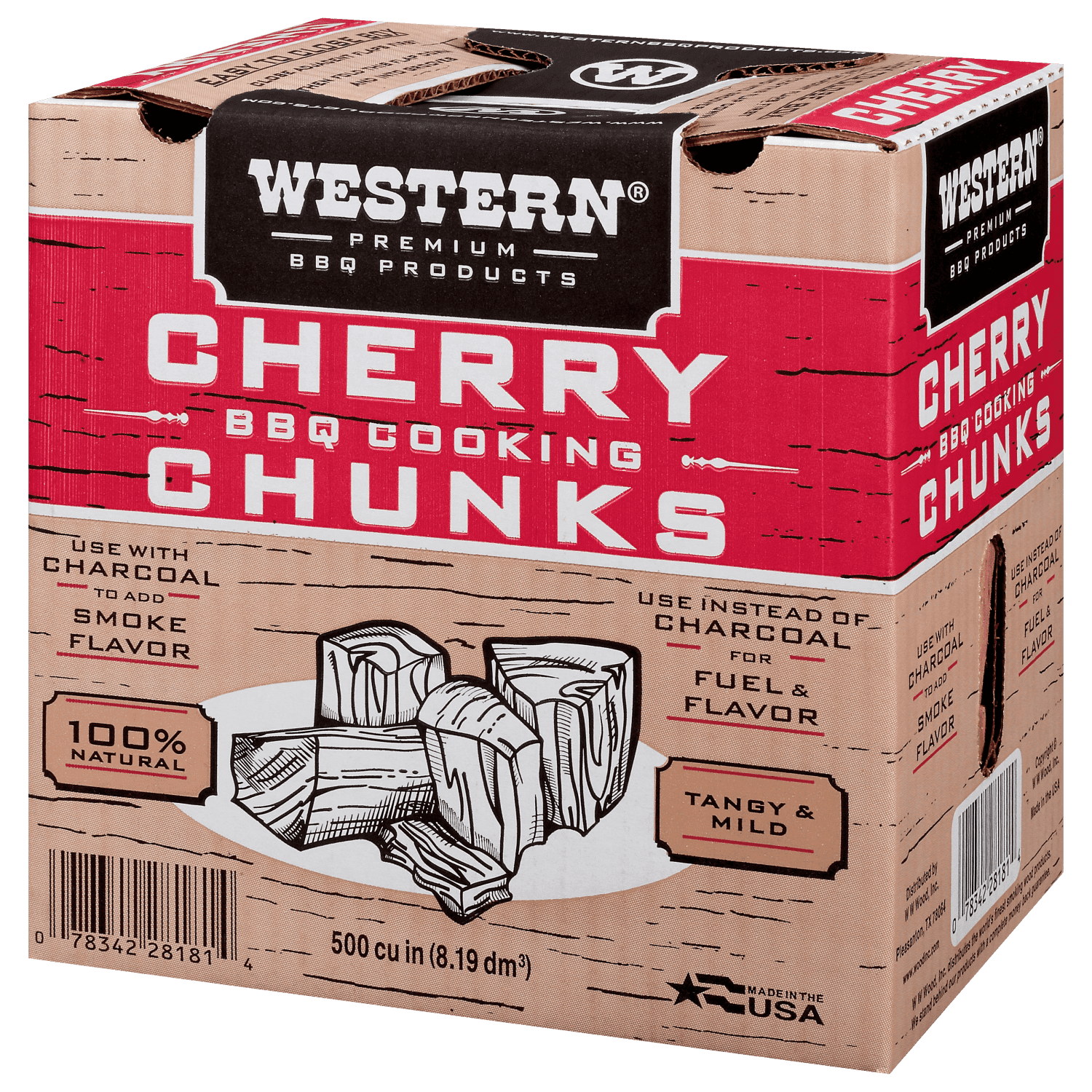 Western 500 CU in Cherry Smoking Wood Chunk Box