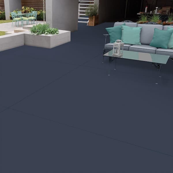 5 gal. #S530-7 Dark Navy Self-Priming 1-Part Epoxy Satin Interior/Exterior Concrete and Garage Floor Paint