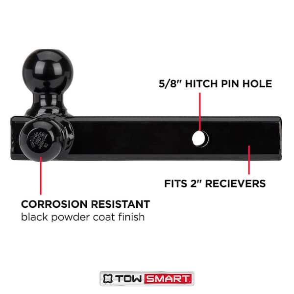 Class 3 Up to 10,000 lb. 1-7/8 in., 2 in, and 2-5/16 in. Ball Diameters TriBall Adjustable Trailer Hitch Ball Mount