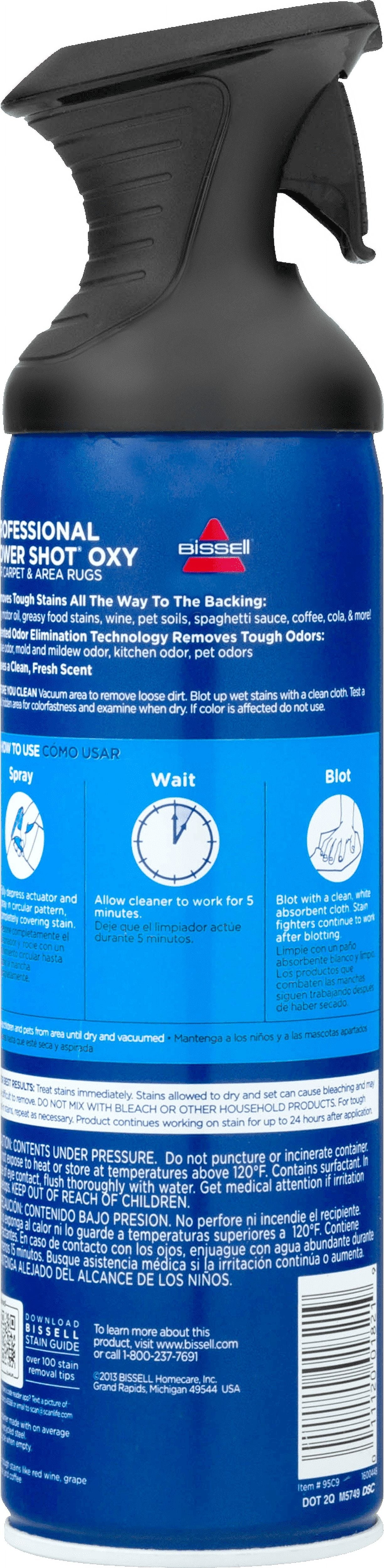 BISSELL Professional Power Shot with Oxy Carpet Stain Remover, 95C9W