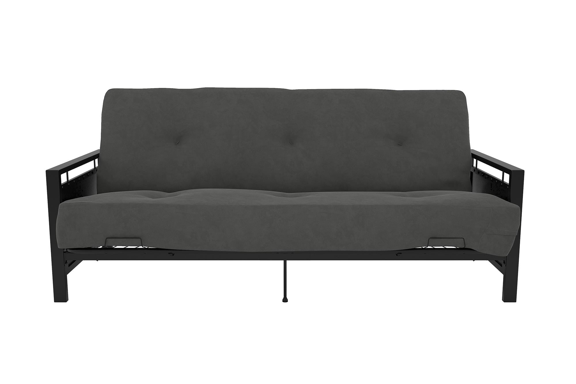 DHP Henley Metal Arm Futon Frame, Black Metal