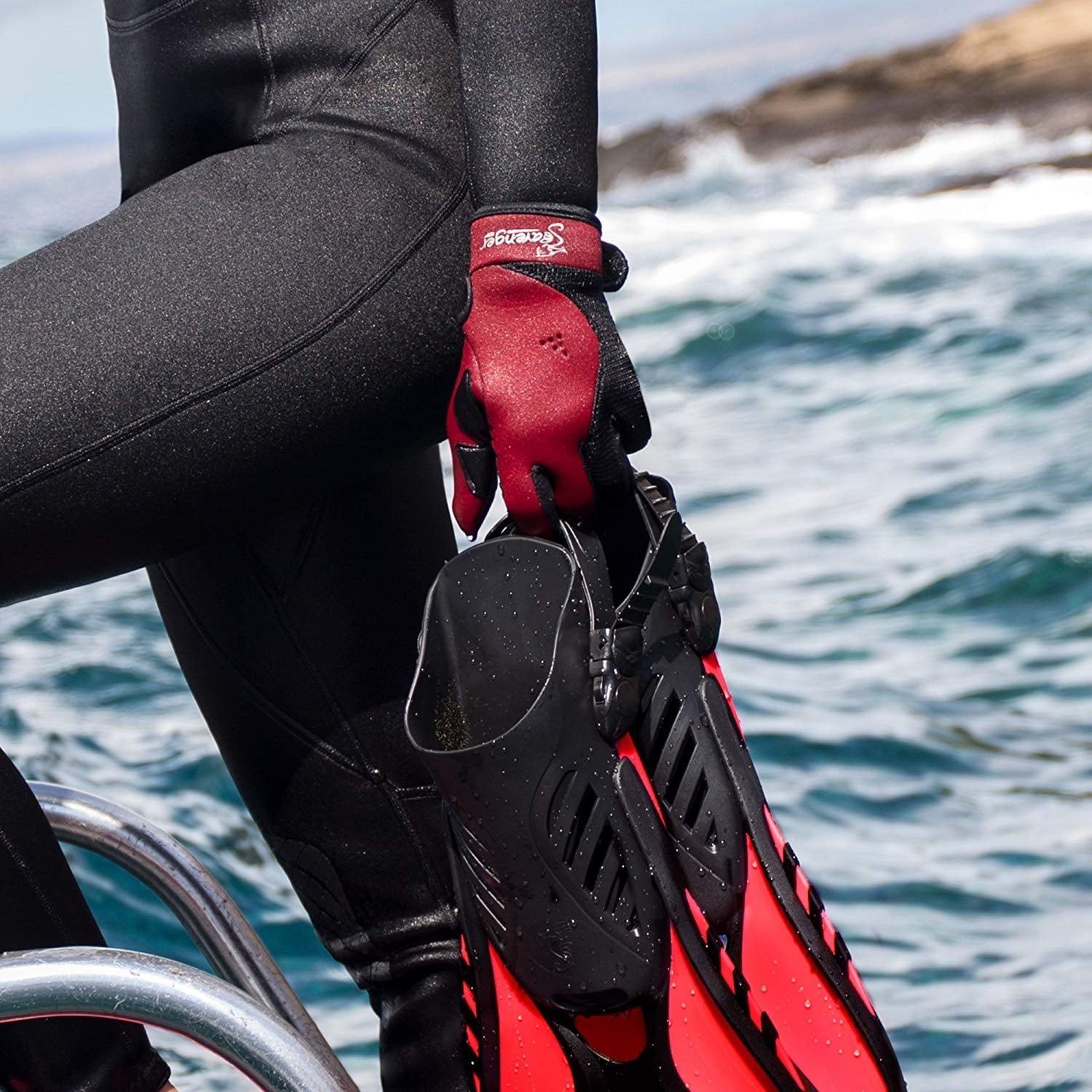 Seavenger Abyss 1.5mm Neoprene Diving Gloves (Black, Large)