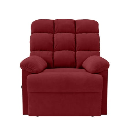 Mainstays Crimson Red Microfiber Recliner
