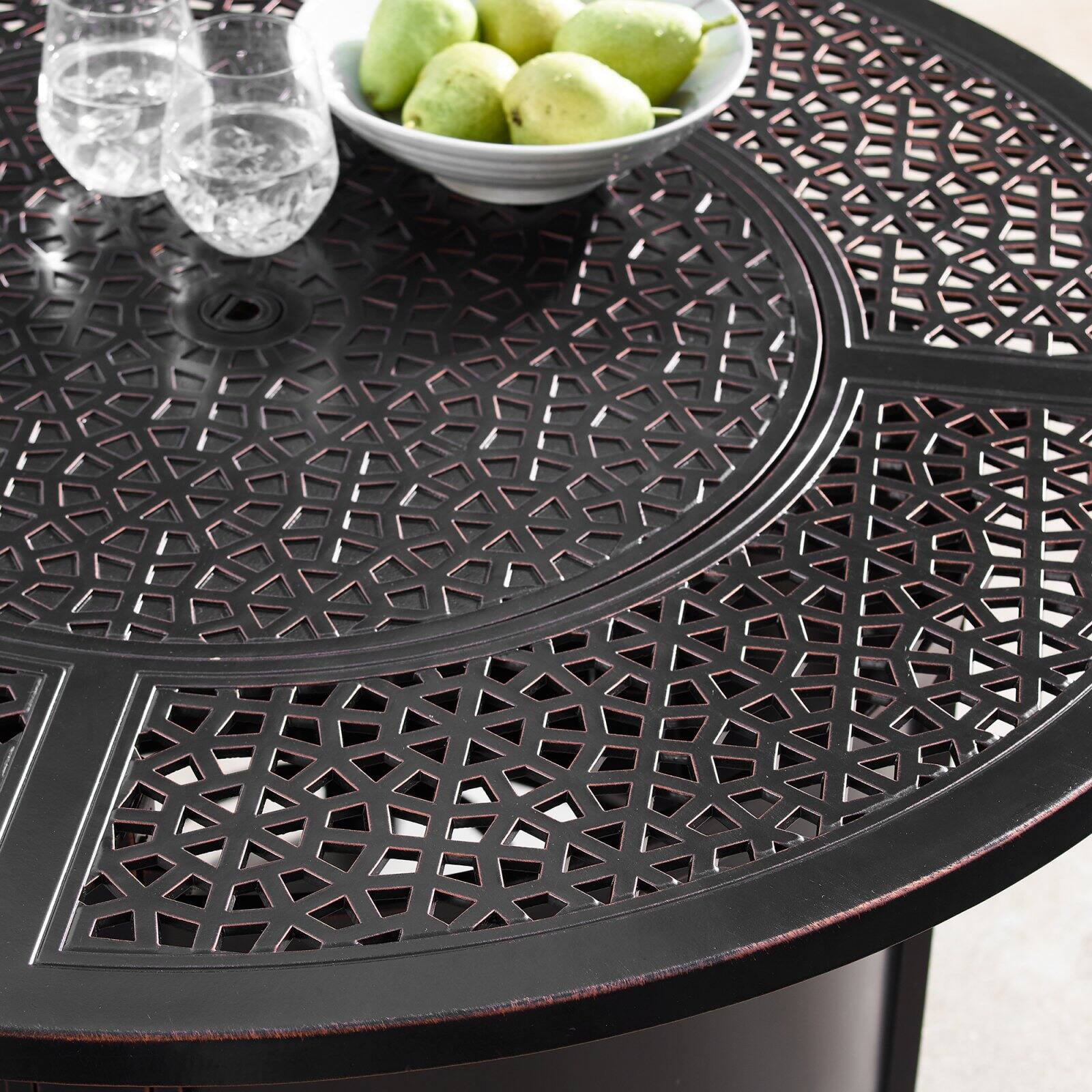 Oakland Living Dubai 44 in. Round Propane Fire Pit Table