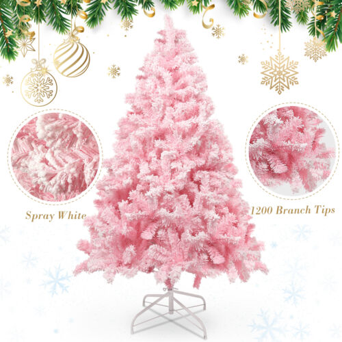 5/6/7FT LED Artificial Christmas Tree with Stand Xmas Party Holiday Decoration