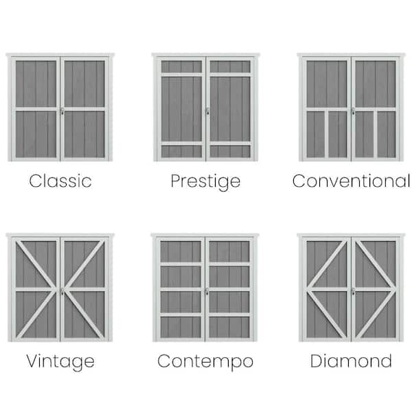 Do-it Yourself Palisade 12 ft. x 8 ft. Multi-purpose Wood Shed with Smartside, fixed windows and Barn door (96 sq. ft.)