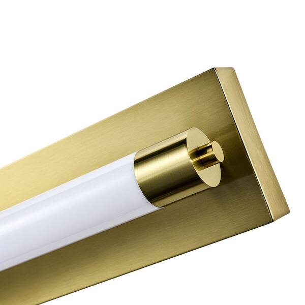 Procyon 24 in. ETL Certified Integrated LED ADA Compliant Bathroom Lighting Fixture in Antique Brass