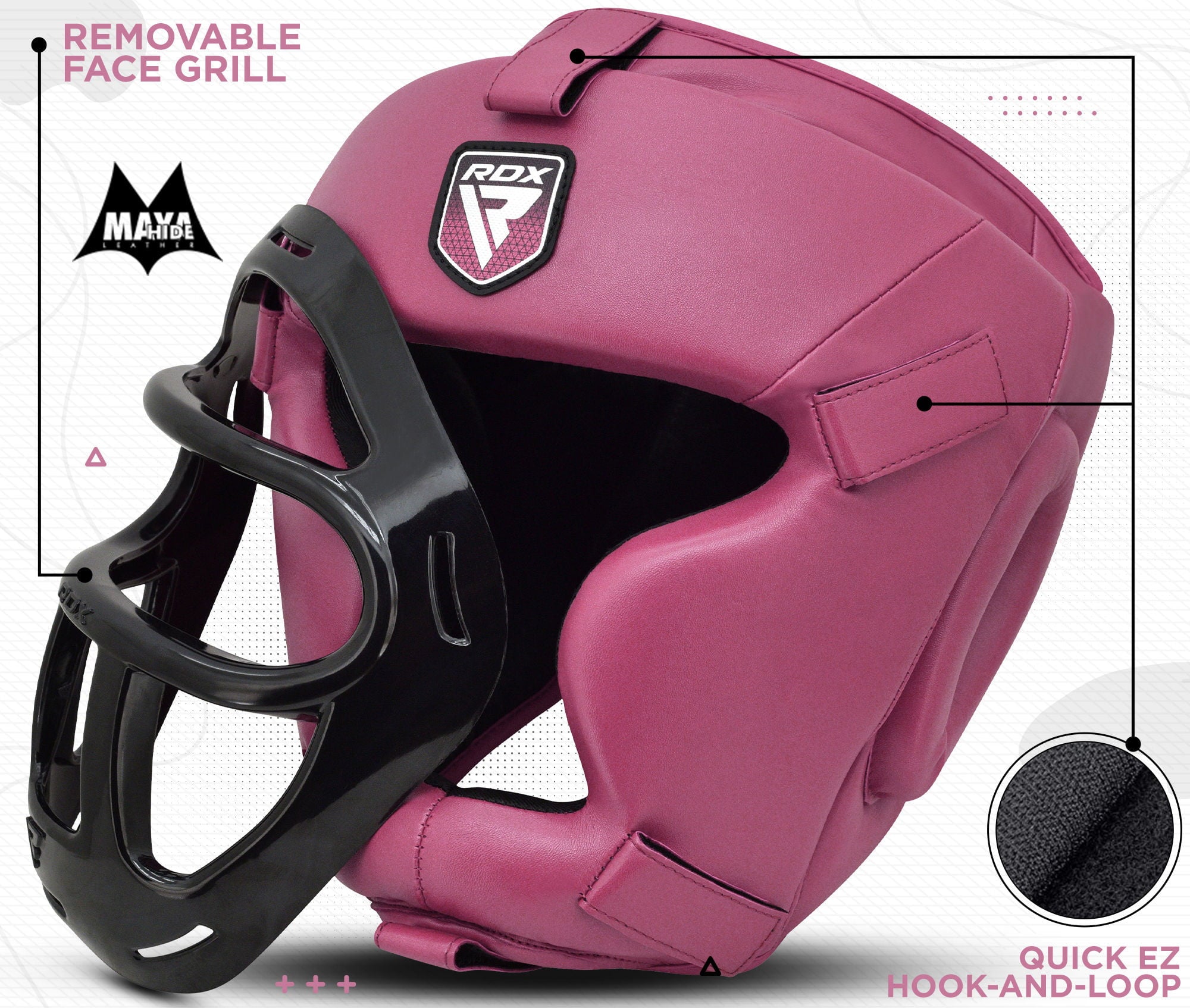 RDX Headgear for Boxing, MMA Training, Head Guard with Removable Face Grill, Cheeks, Ear, Mouth Protection, Helmet for Muay Thai, Grappling, Sparring, Kickboxing, Karate, Taekwondo, Martial Arts