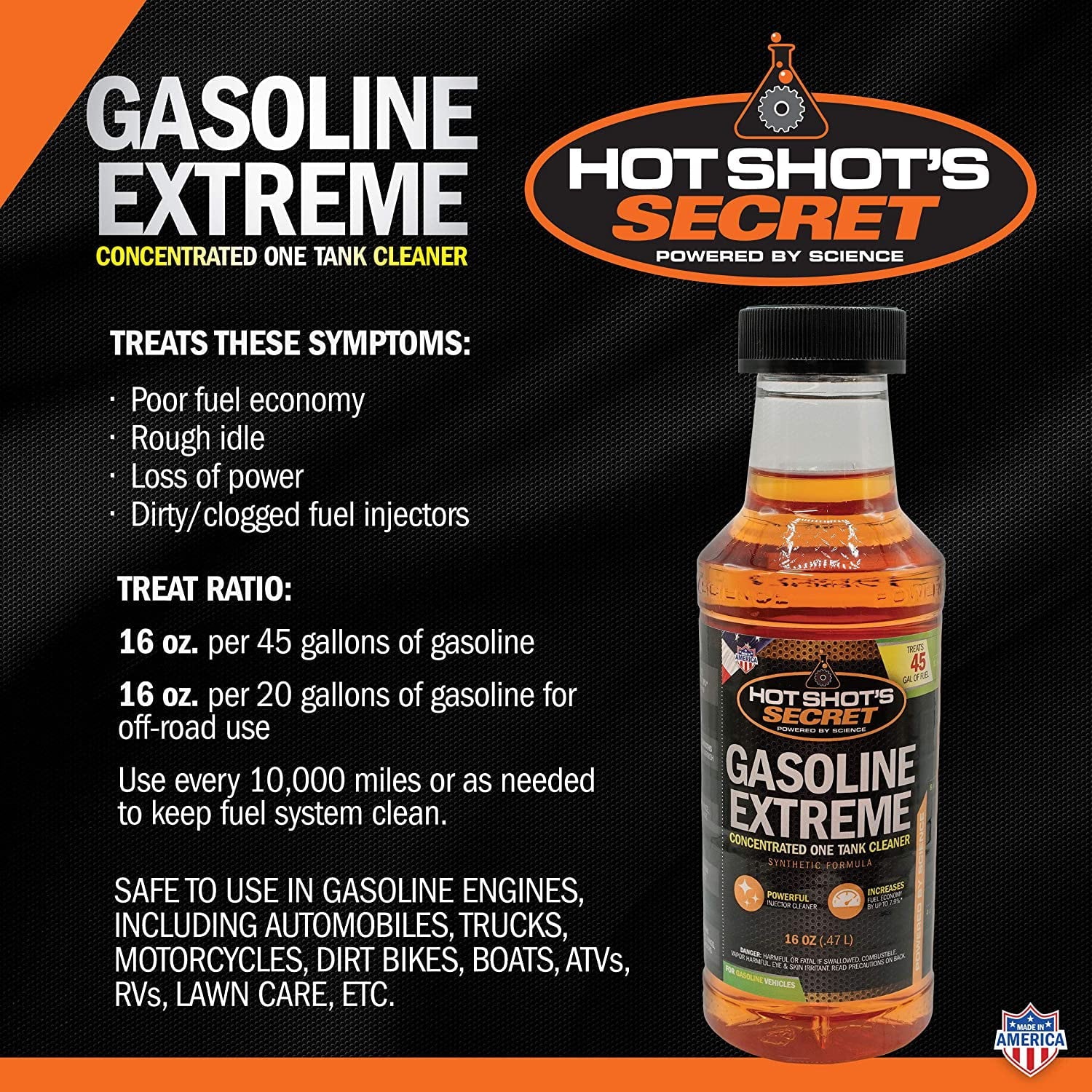 Hot Shots GE16Z 16 oz Gasoline Extreme Fuel