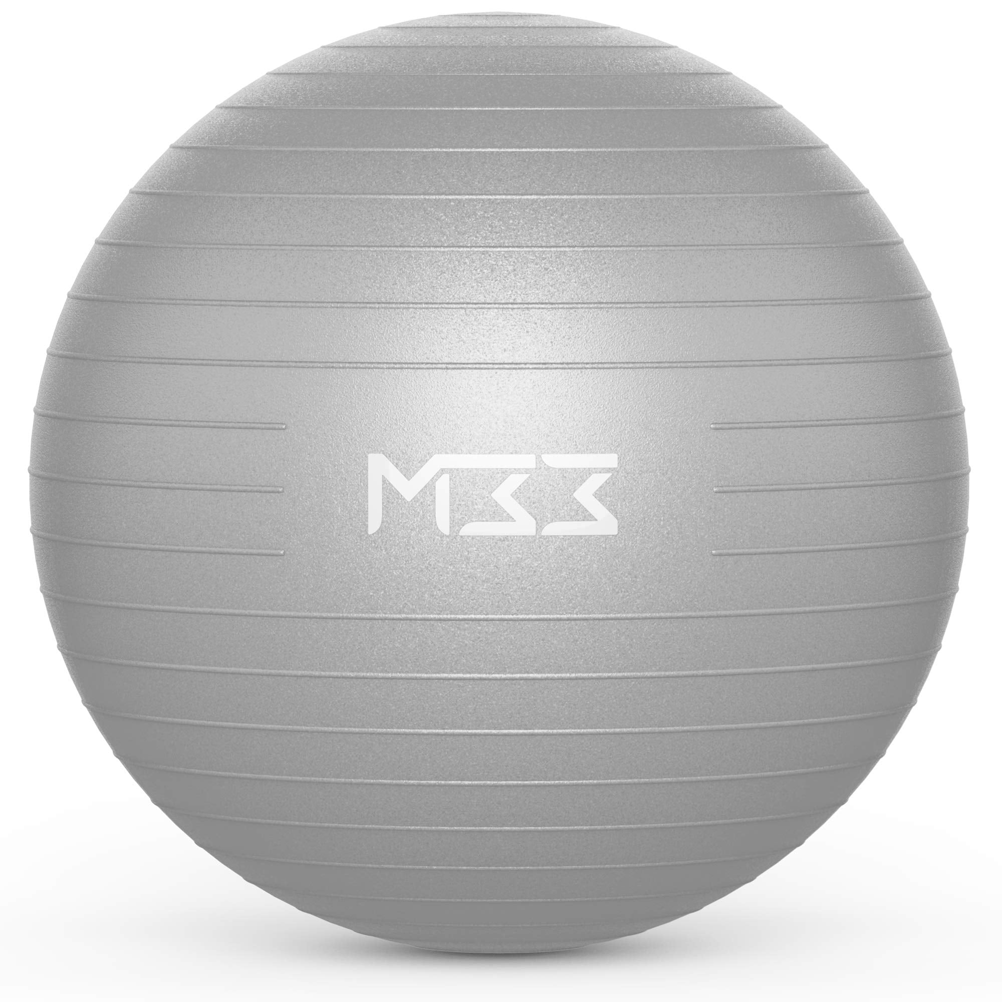 Exercise Ball - 22 To 33 Extra Thick Anti-Burst Yoga Ball With Hand Pump - Gym