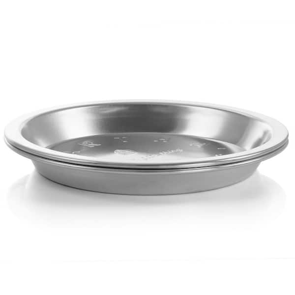 2-Piece Aluminum 9 in. Pie Pan Set in Silver