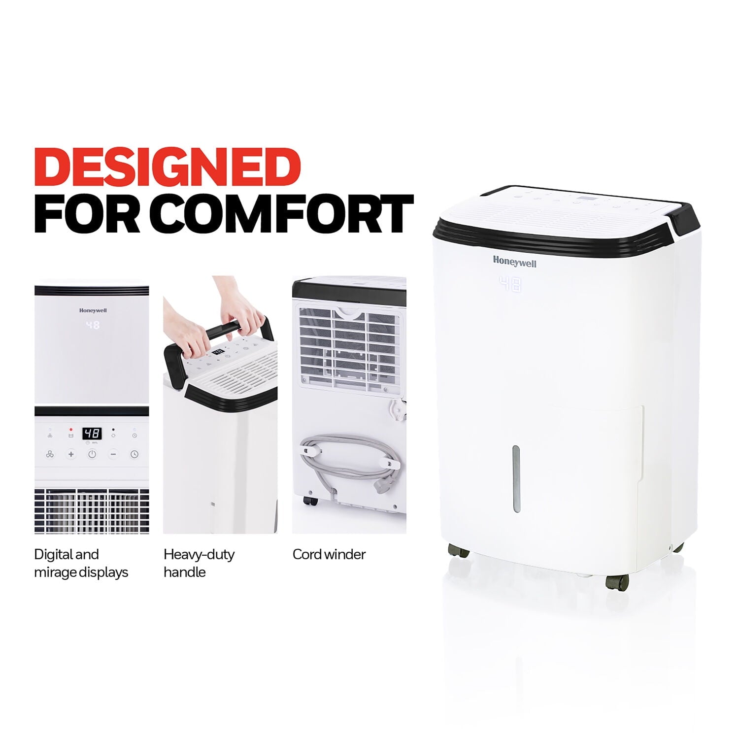 Honeywell 70 Pint Energy Star Dehumidifier Up to 4000 Sq. Ft., TP70AWKNR