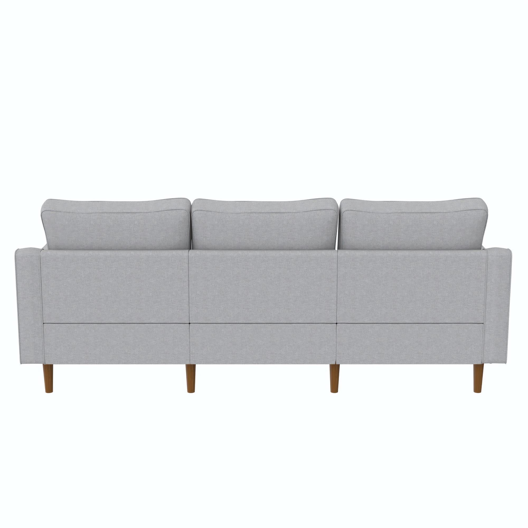 DHP Zion Modular 3-Seater Sofa, Gray Linen