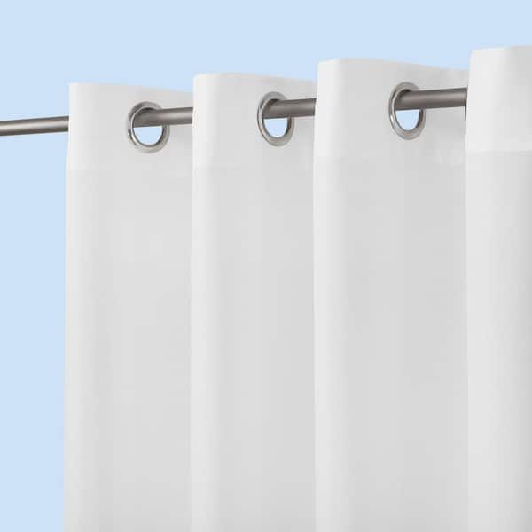 Sailor White 95 in. L x 54 in. W Room Darkening Indoor/Outdoor UV Protectant Curtain Panel