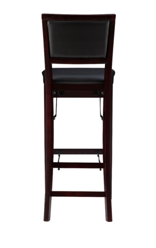 Linon Kristle Folding Padded Bar Stool, 30" Seat Height, Espresso Finish