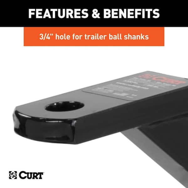 3,500 lbs. Vertical Receiver Trailer Hitch Ball Mount (1-1/4 in. Shank)