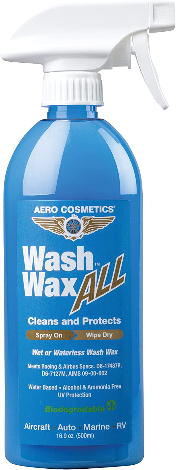 Wash Wax ALL 16 oz. Wet or Waterless Car Wash Wax. Aircraft Quality Wash Wax for your Car RV & Boat.