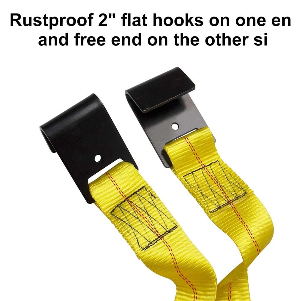 Carbole 2Pcs Car Tire Basket Straps, Adjustable Tire Tow Straps Wheel Net Tow Dolly with Flat Hook, Yellow