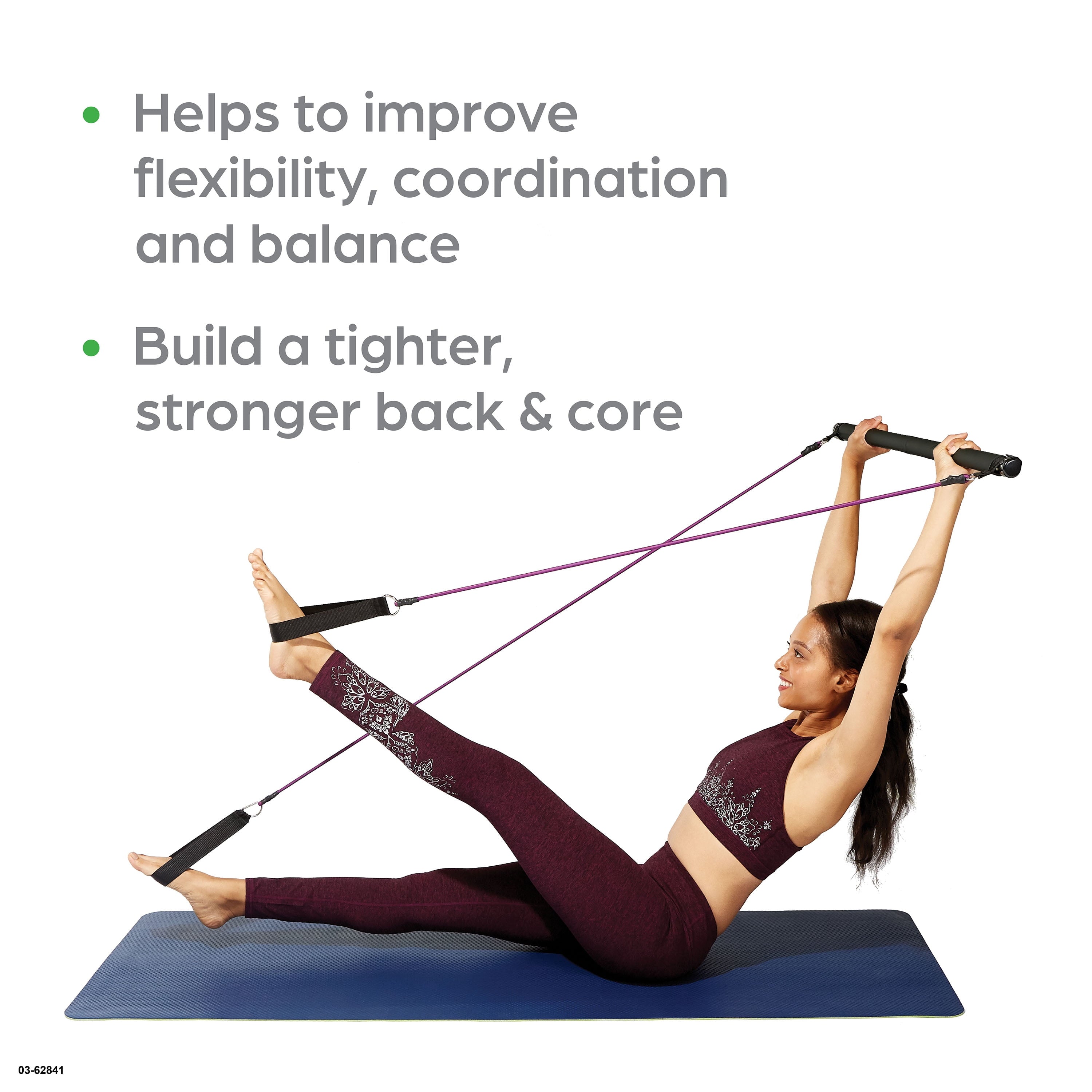 Gaiam Portable Pilates Resistance Exercise Bar