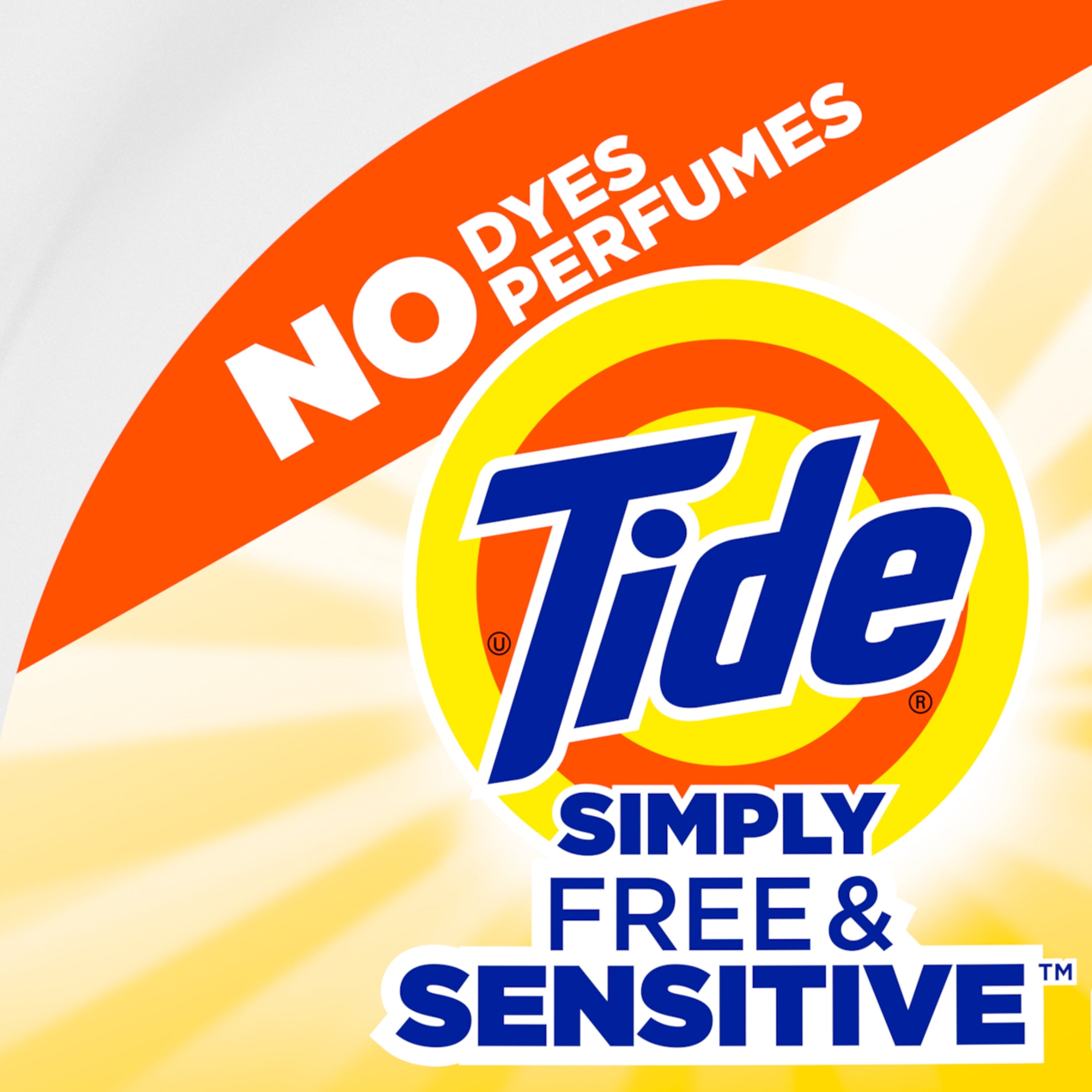 Tide Simply Liquid Laundry Detergent, Free & Sensitive, 128 fl oz, 89 Loads