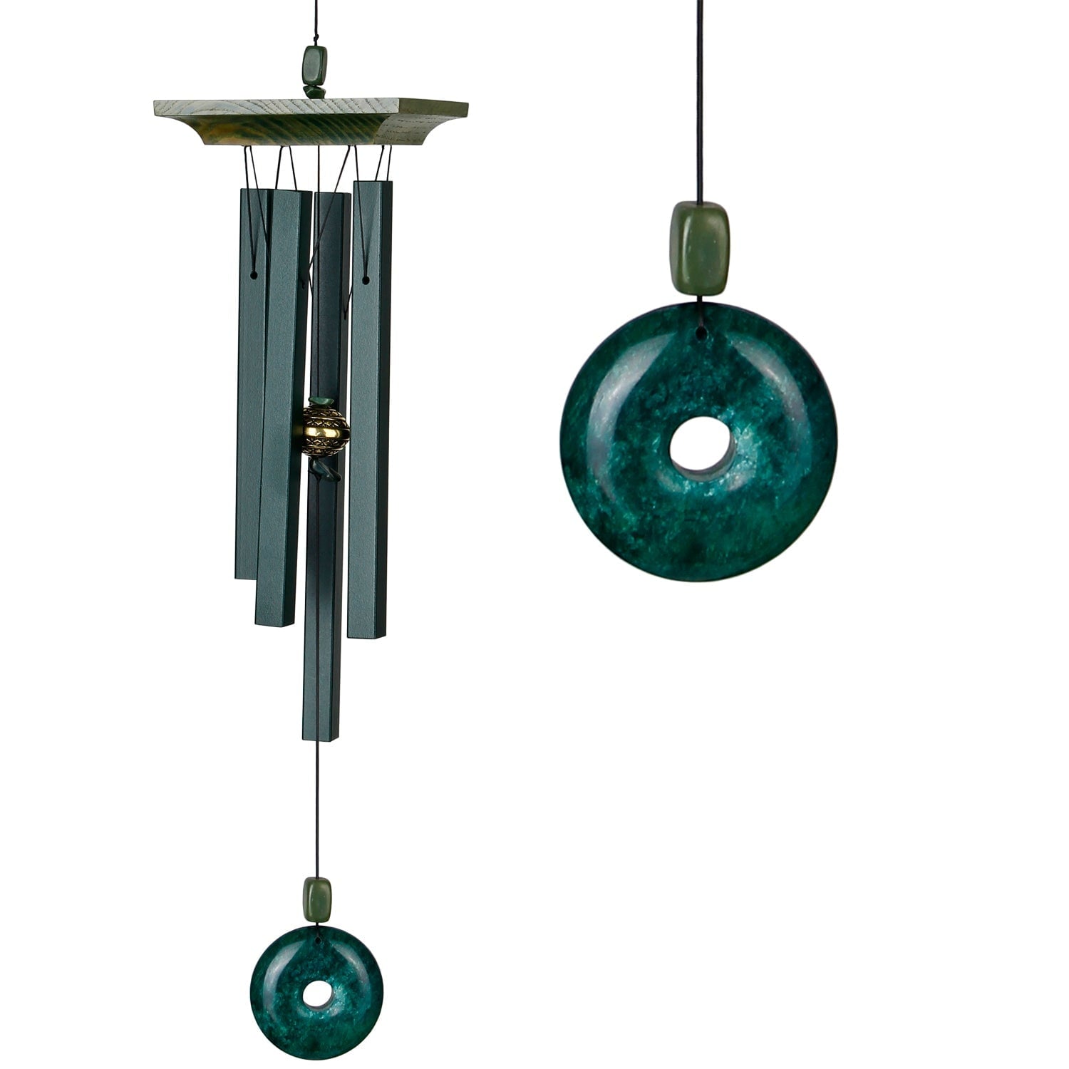 Woodstock Wind Chimes Signature Collection, Woodstock Jade Chime, 22'' Green Wind Chime JC