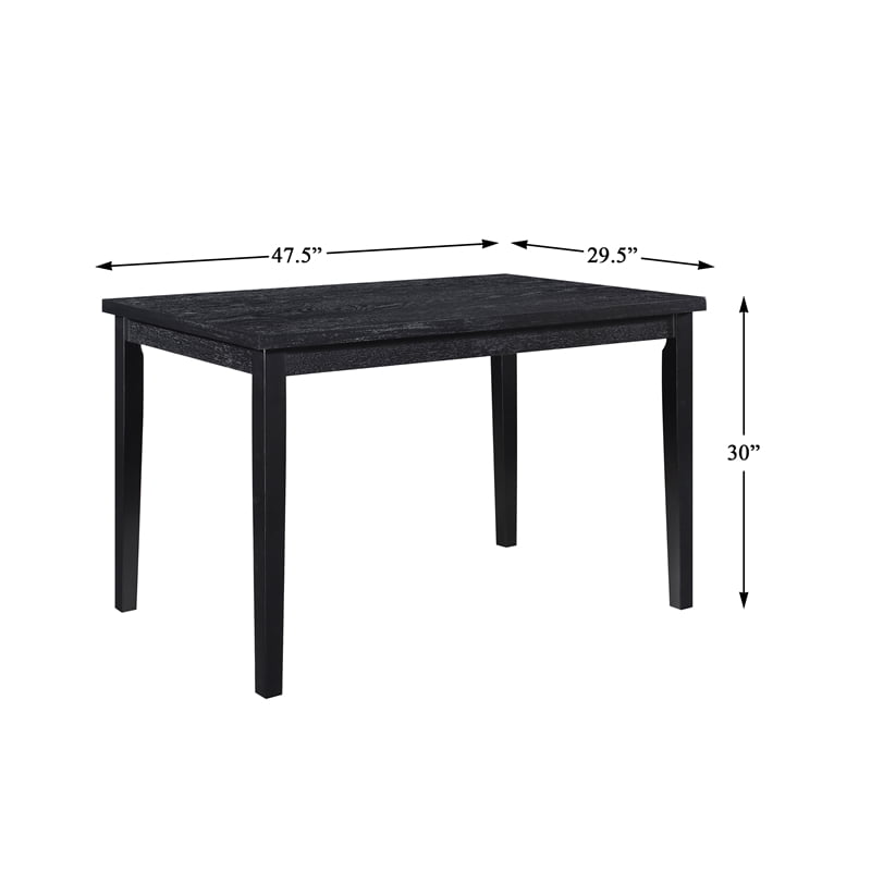 Lexicon Andreas Wood Dining Room Table in Black