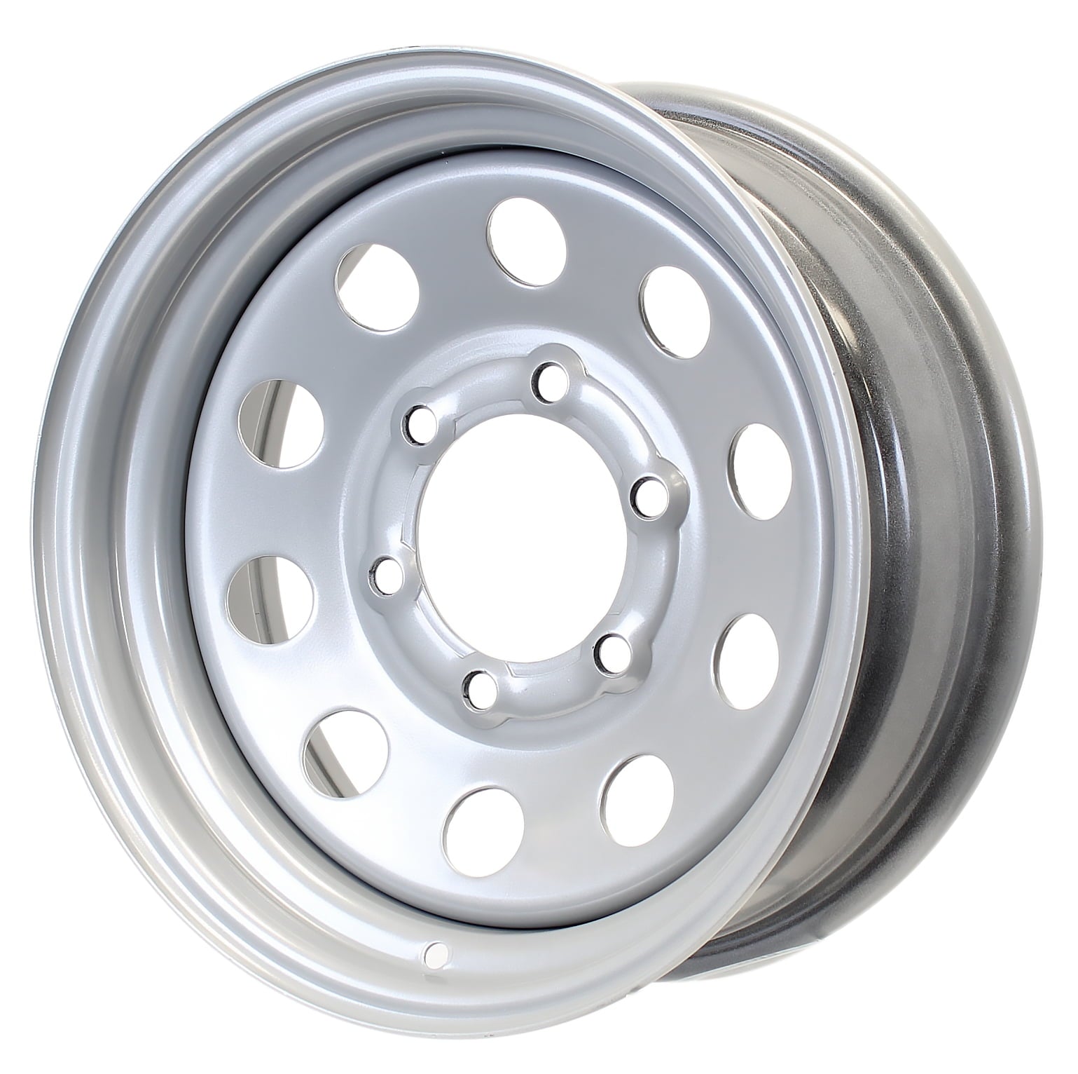2-Pack eCustomrim Trailer Rim Wheel 15X6 6 Lug On 5.5 in. Center Silver Modular