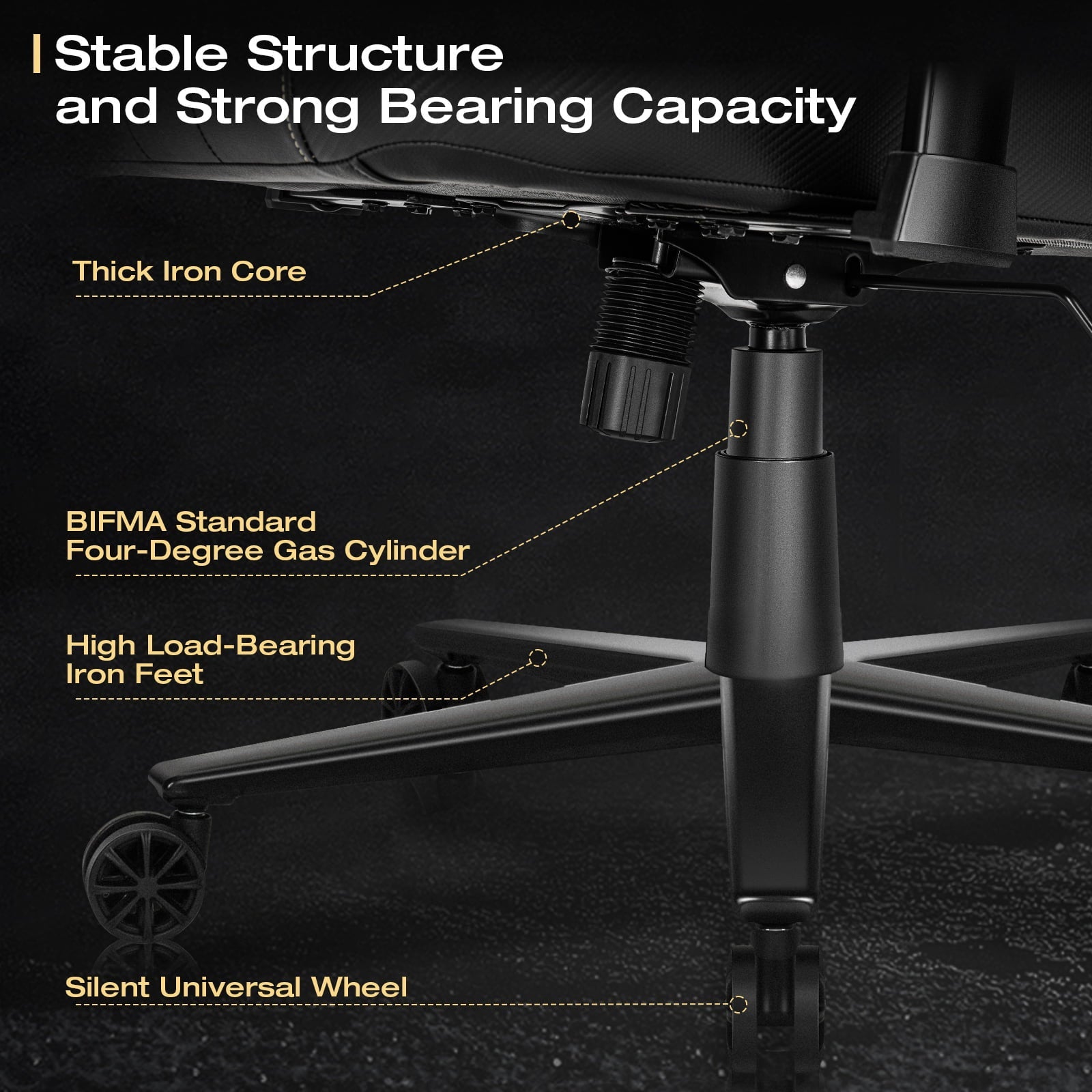 Douxlife Big&Tall Heavy Duty Gaming Chairs for Adults 400 lbs, Ergonomic Office Computer Comfy Gaming Chair, Executive Wide Seat High Back Office Chair