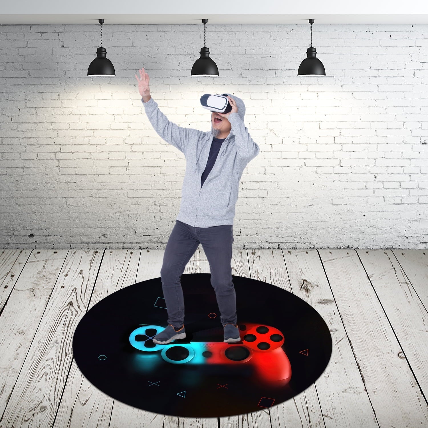 Gaming Chair Mat for Hardwood Floor Anti-Slip Round Office Chair Mat for Carpet Computer Chair Mat for Office Gaming Room