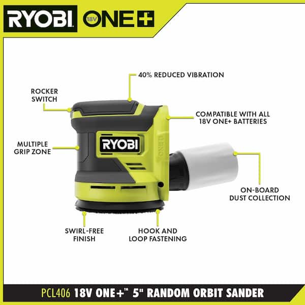 ONE+ 18V Cordless 2-Tool Combo Kit with Random Orbit Sander and Corner Cat Finish Sander (Tools Only)