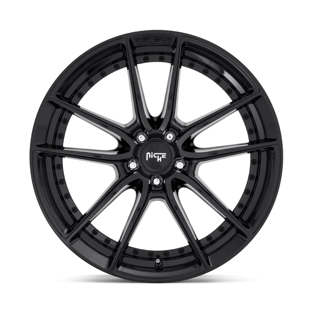 Niche 1PC Aluminum Rim M223 DFS 18X8in Gloss Black Finish, M223188065+30