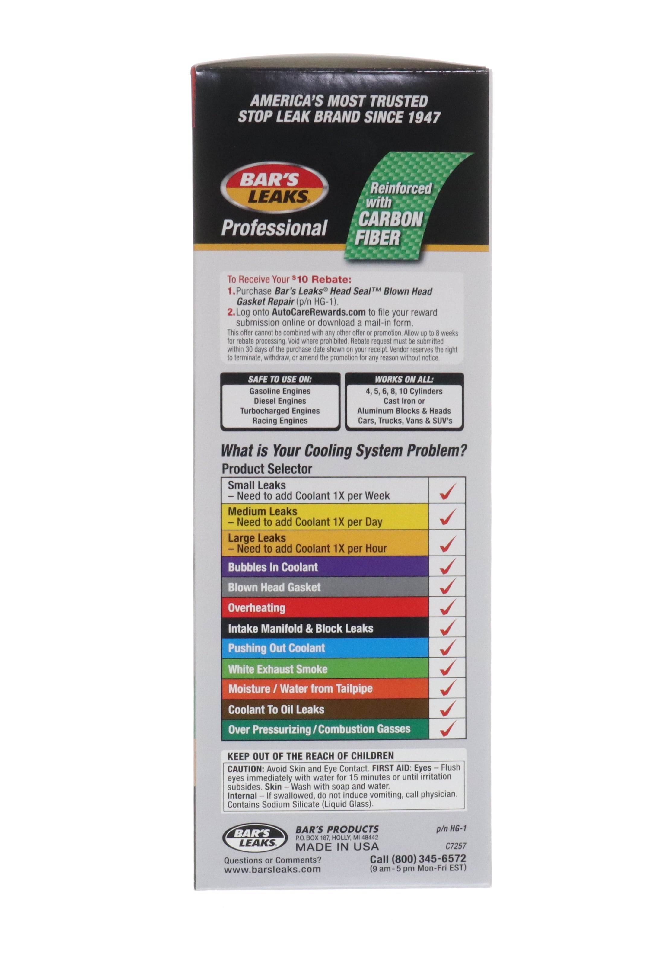 Bar's Leaks Head Seal Blown Head Gasket Repair Additive, 33.8 oz