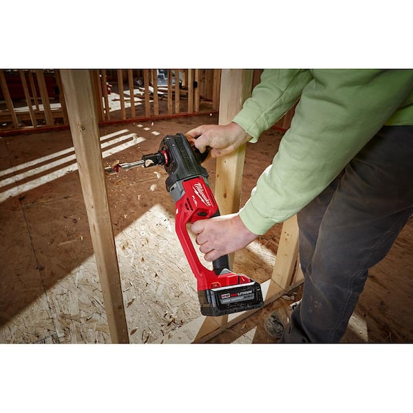 M18 FUEL 18V Lithium-Ion Brushless Cordless Hole Hawg 7/16 in. Right Angle Drill W/Quick-Lok with M18 FUEL Hackzall