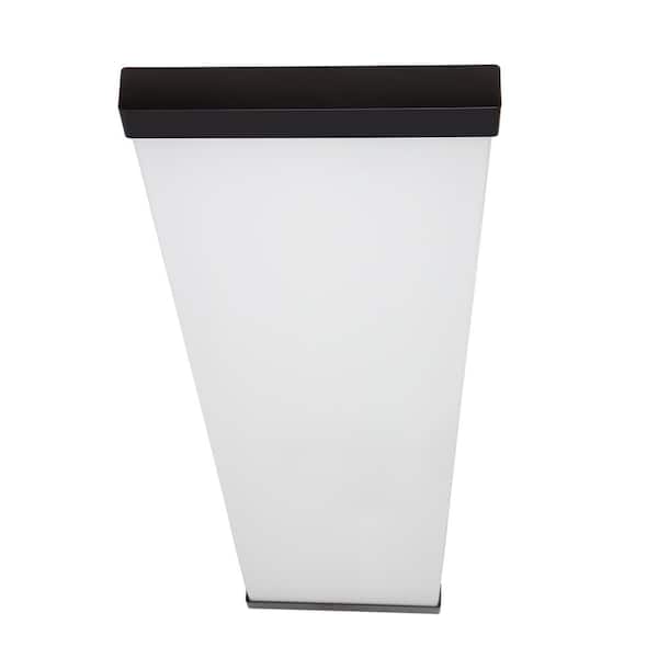 48 in. x 10 in. Matte Black Wood End Cap LED Flush Mount Ceiling Light 4200 Lumens 3000K 4000K 5000K Kitchen Office