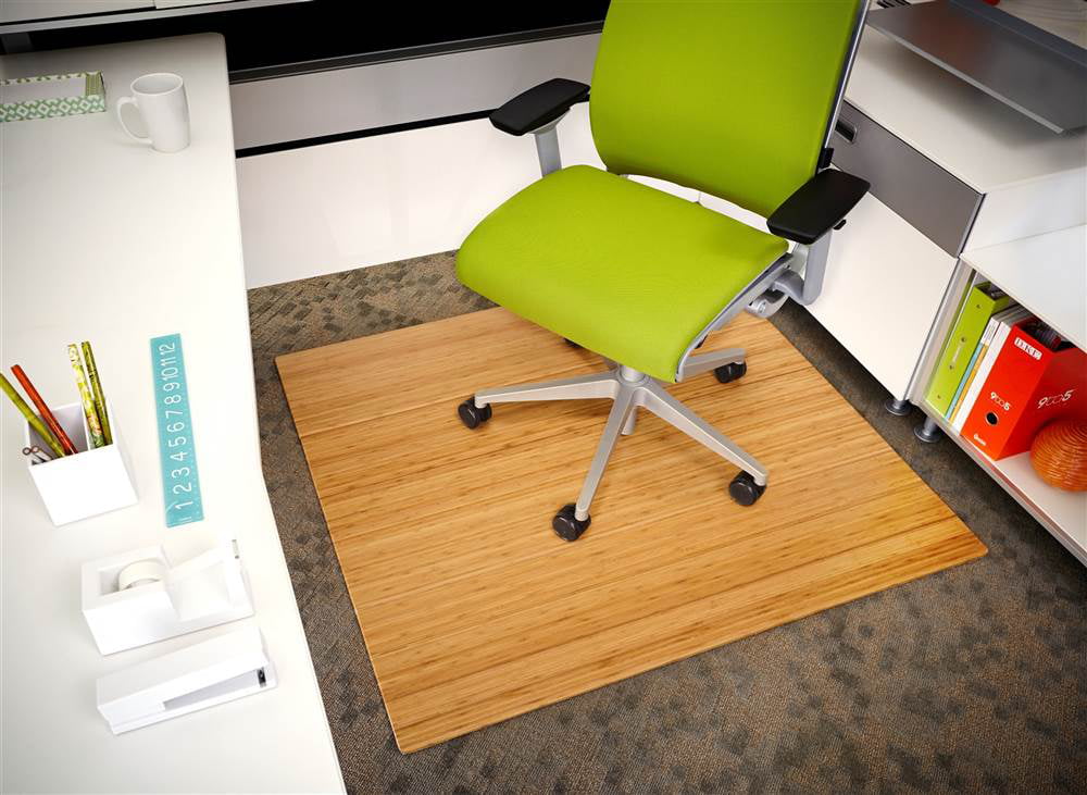 Bamboo Deluxe Roll-Up Chairmat, 43