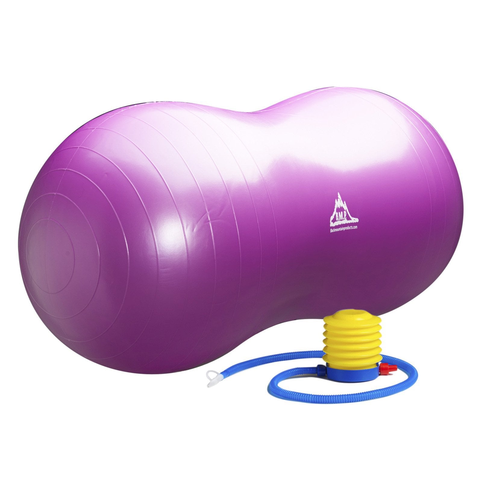 Black Mountain Products Peanut Stability Ball with Pump 1000 Lb. Static Weight Capacity, Purple