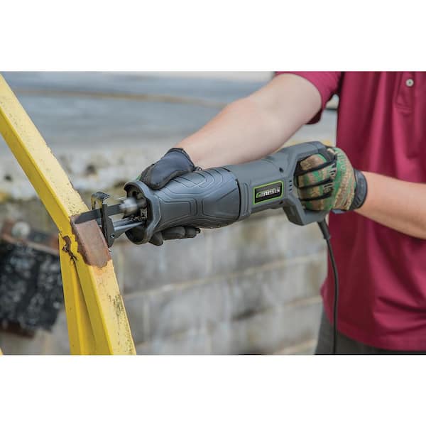 7.5 Amp Variable Speed Reciprocating Saw with Wood/Metal Cutting Blades, Quick Change and Adjustable Pivot Shoe