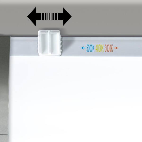 Mesha 48 in. x 10 in. Satin Nickel CCT Selectable LED Flush Mount Ceiling Light 4000 Dimmable Lumens