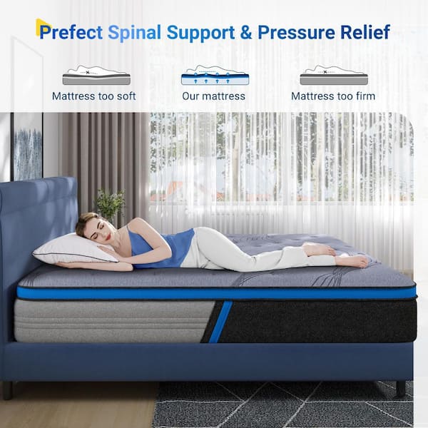 10 in. Medium Firm Original Hybrid Individually Wrapped Coils Spring Pillow Top Full Size Mattress