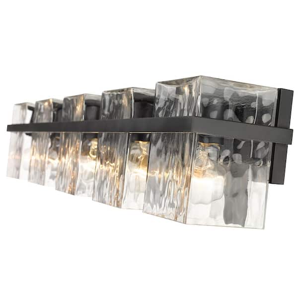 Bennington 7 in. 5-Light Matte Black Vanity Light