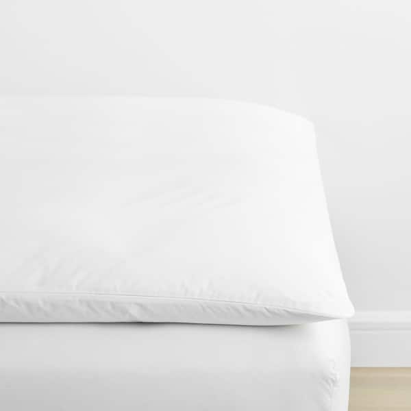 Company Cotton Percale White Cotton Queen Featherbed Cover