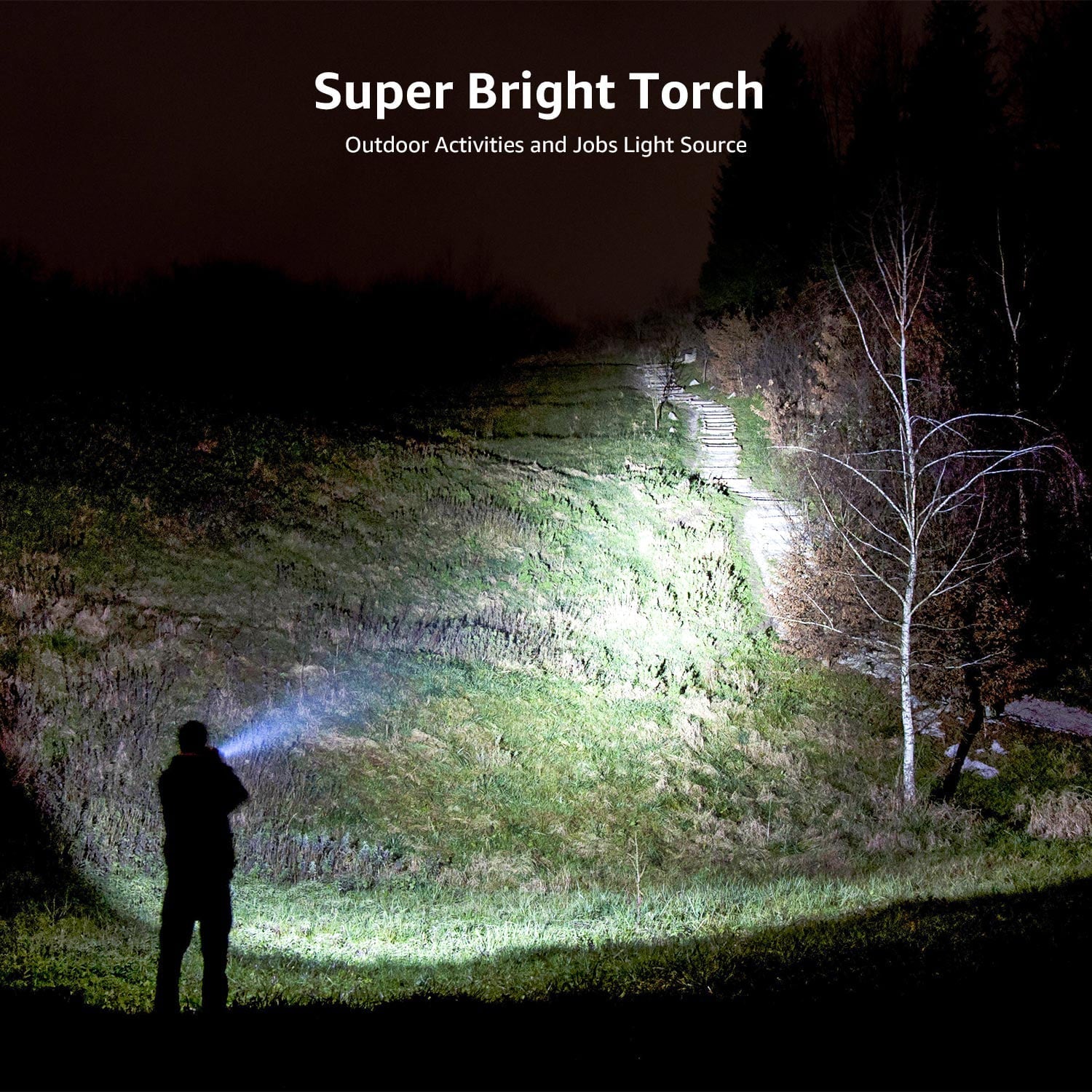 Lepro 2-Packs LED Flashlights with Clip , LE2050 High Lumen, 5 Lighting Modes, Zoomable Waterproof  Lightweight Flashlights for Emergencies,Camping, Powered by AAA Battery