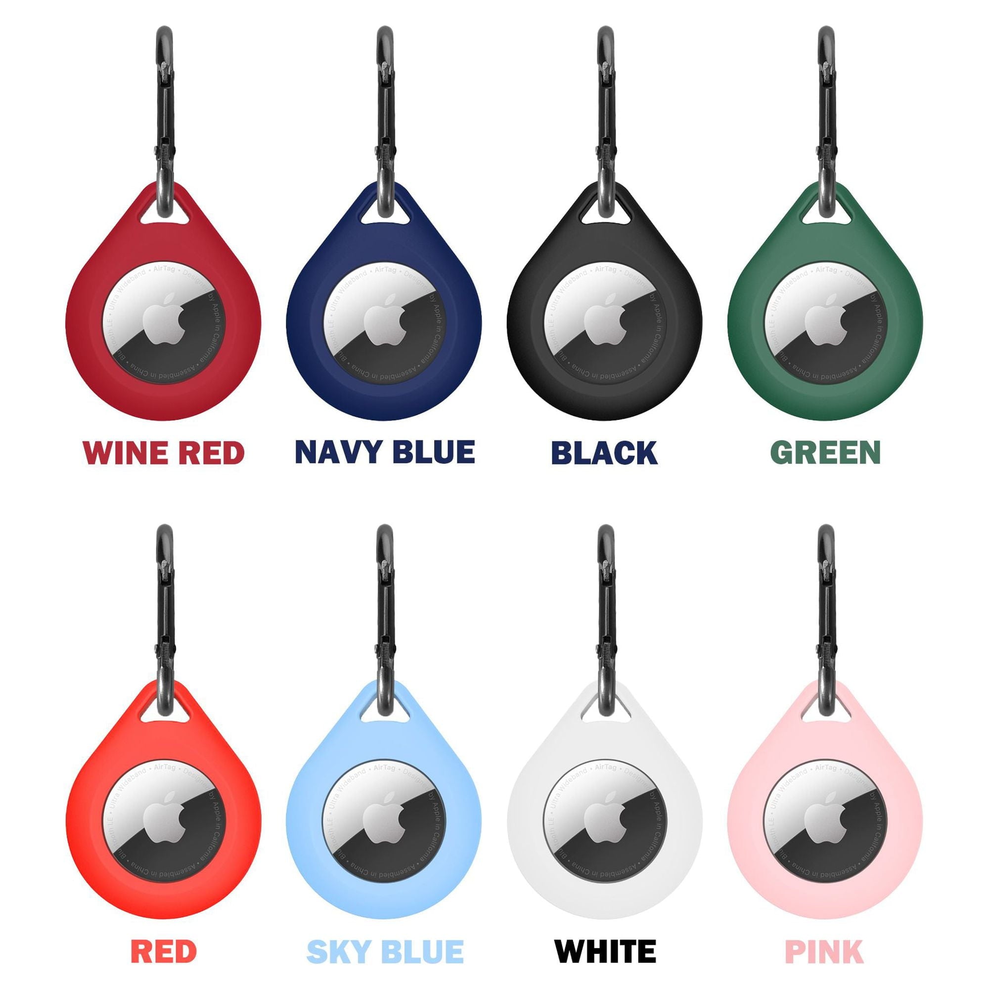 1 Pack Premium Silicone Airtag Apple Case, Airtag Keychain Holder, Anti-scratch Protective Cover, Anti-fall Airtag Accesseries, Protective Sleeve Cover Shell for Apple Airtag (White)