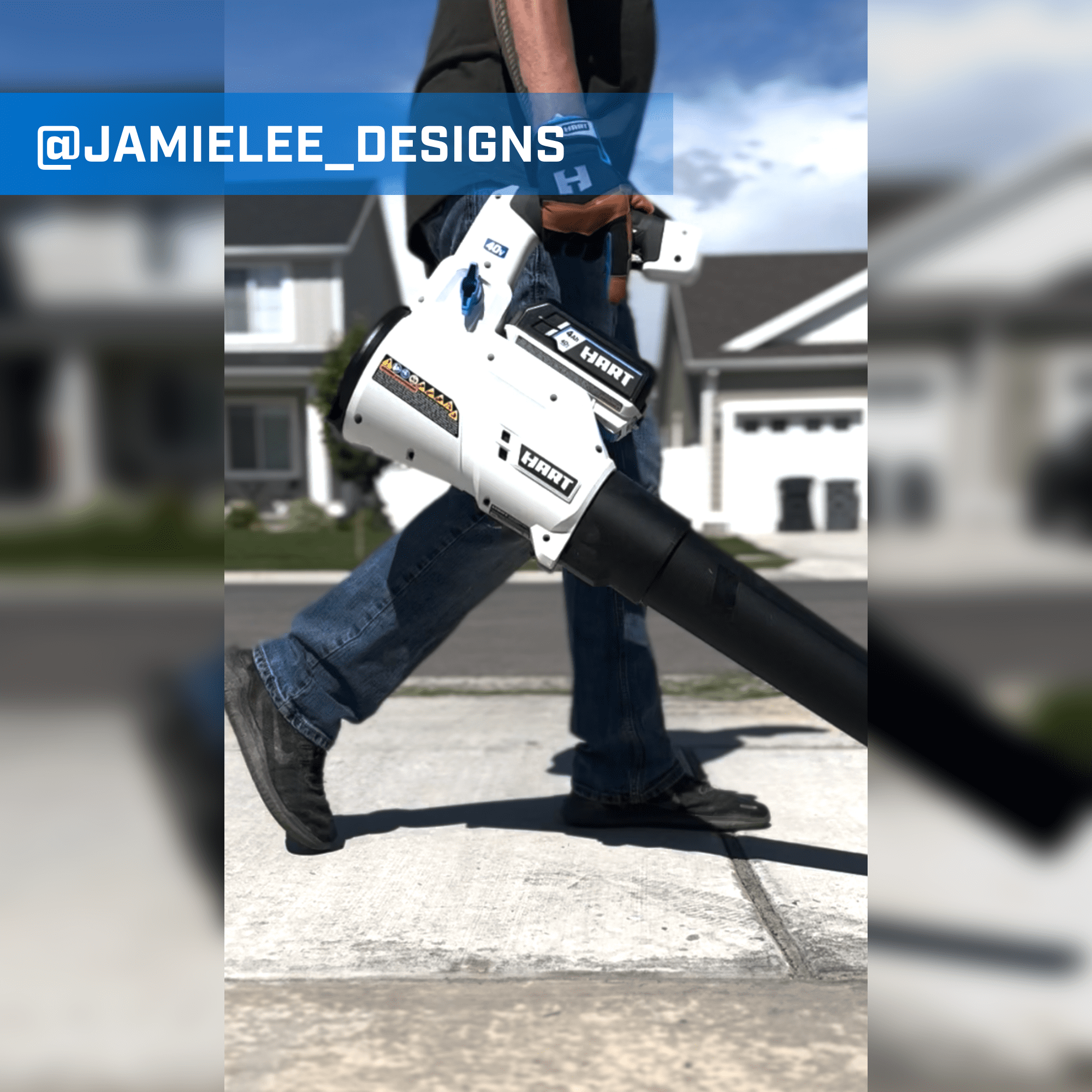 HART 40-Volt 120 MPH at 450 CFM Battery-Powered Axial Blower Kit, (1) 4.0Ah Lithium-Ion Battery