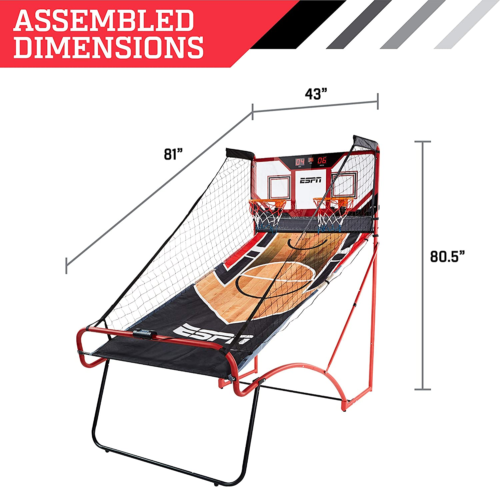 ESPN 2-Player Indoor Basketball Arcade Game - Multiple Styles