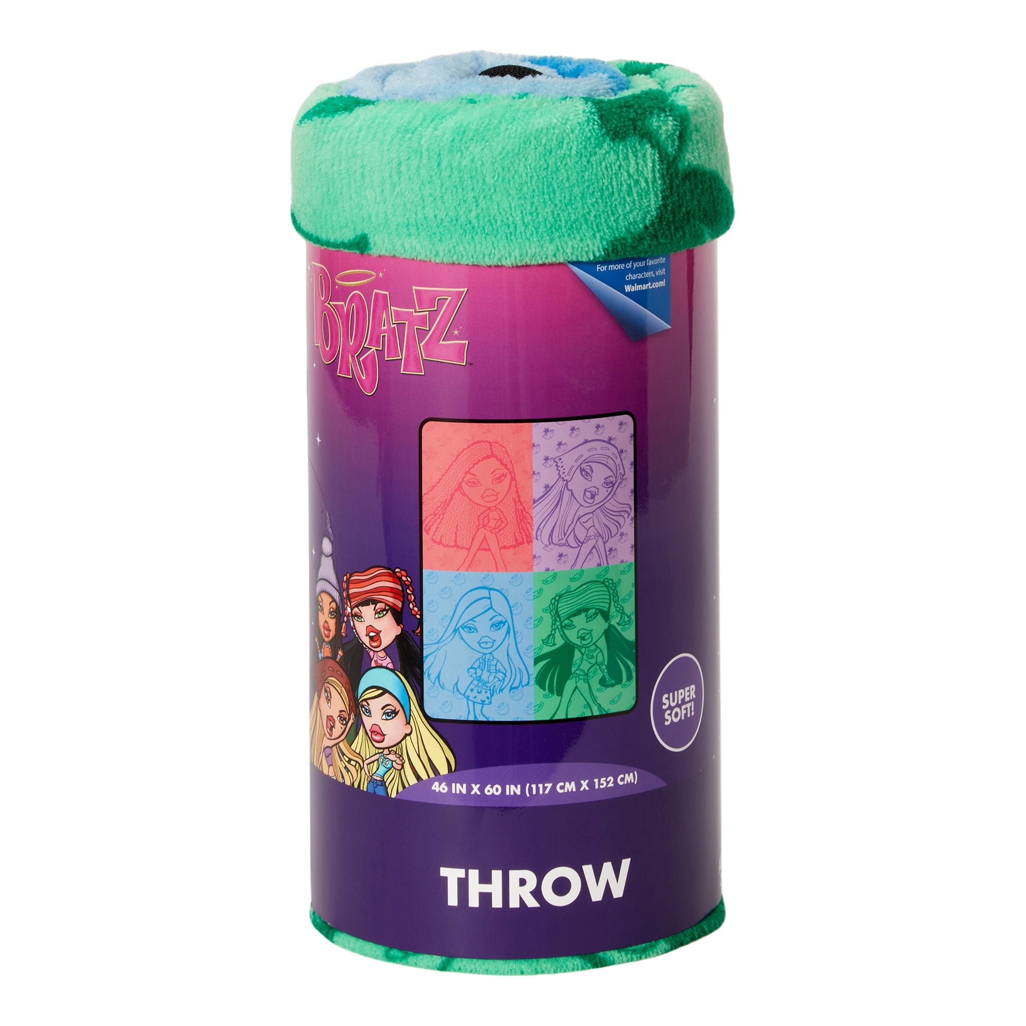 Bratz Fleece Throw Blanket, 46” x 60”, Multicolor, MGA