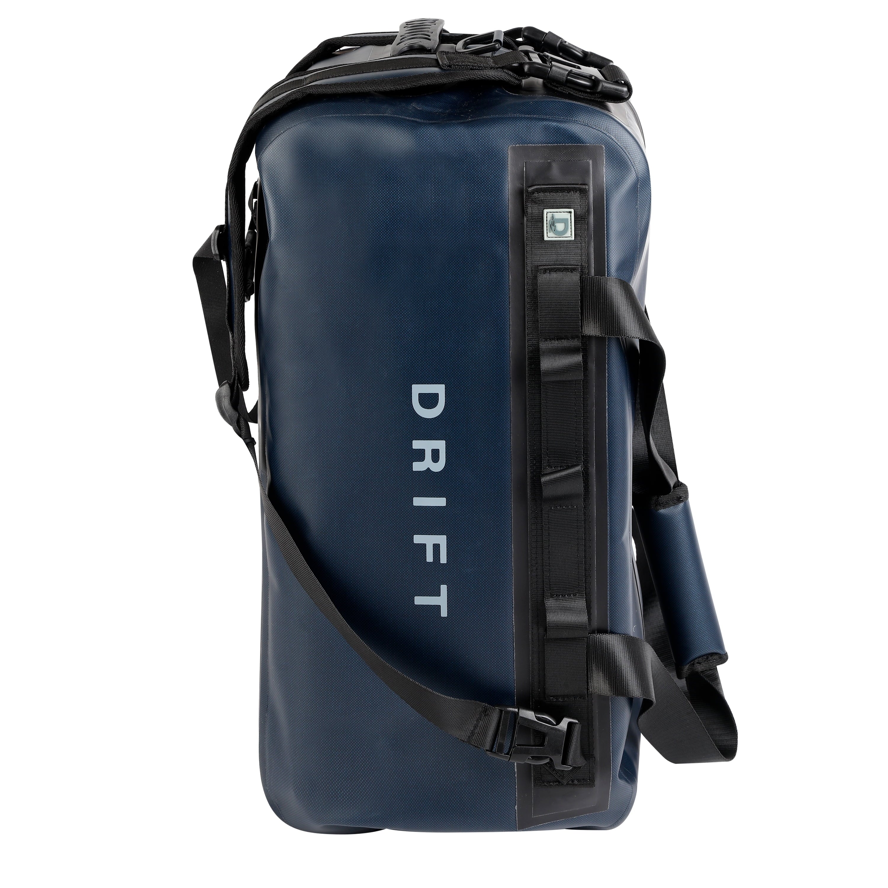 DRIFT Waterproof Boat Bag with Backpack Straps, TPU Coating, 840 Denier, 33L, Navy Blue