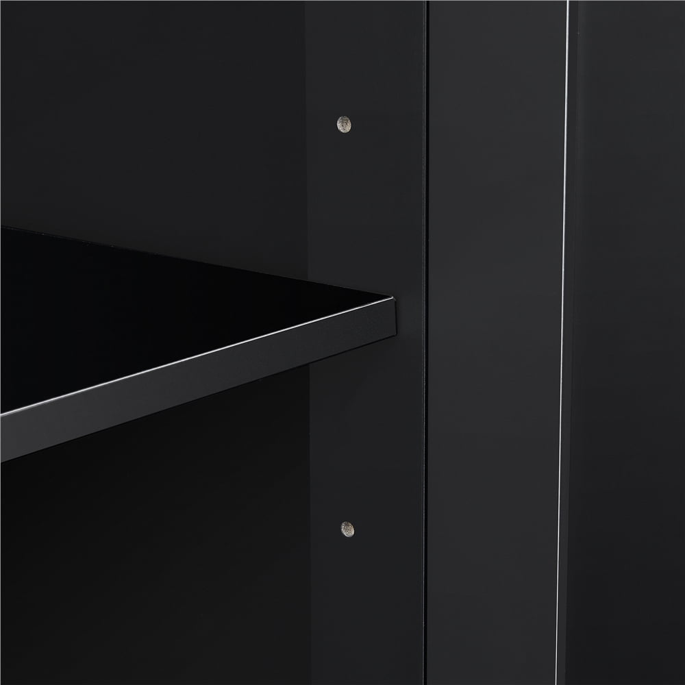 Easyfashion Large Kitchen Island Cart with Stainless steel tabletop, White